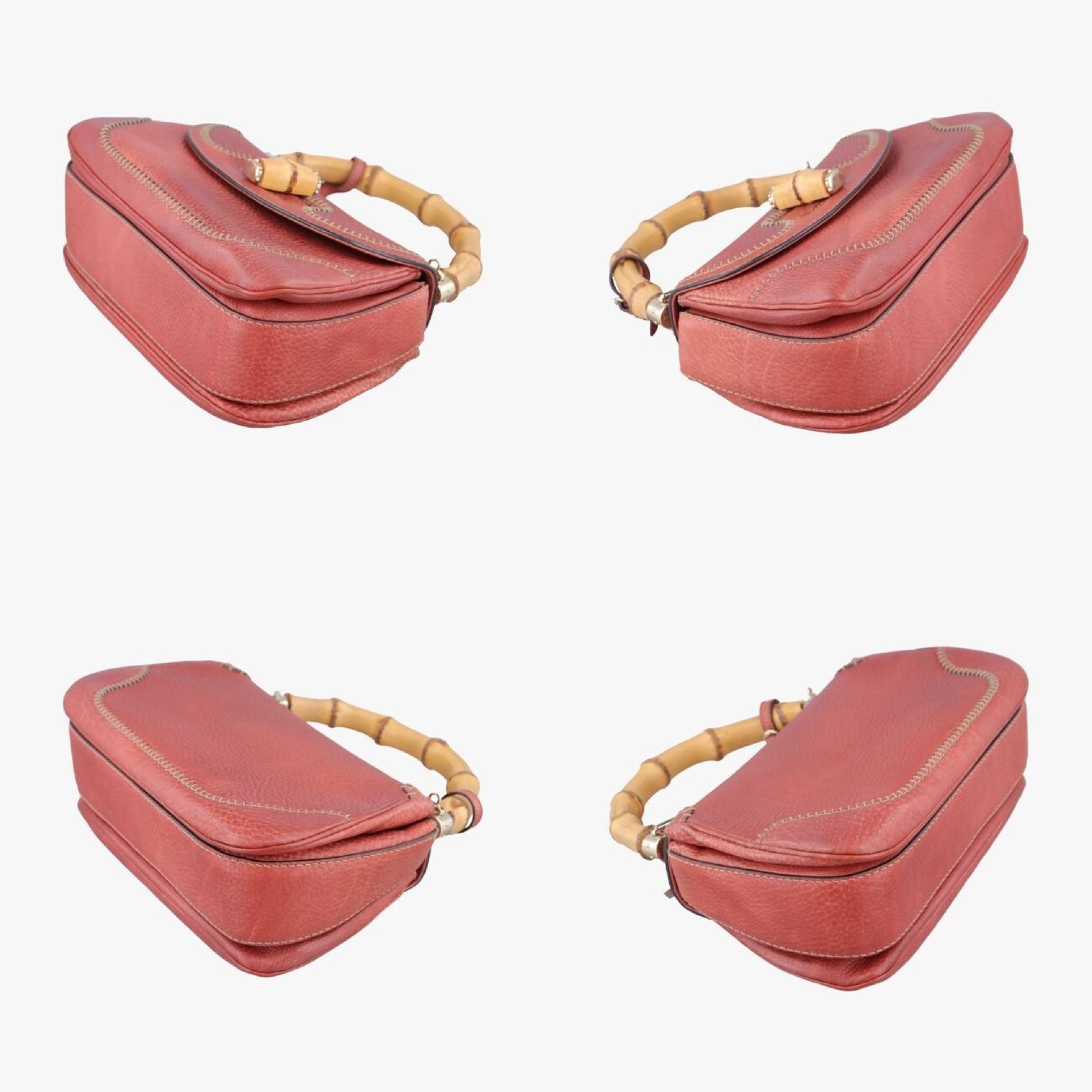 GUCCI New Bamboo Terracotta Leather 254884B8418725 Handbag