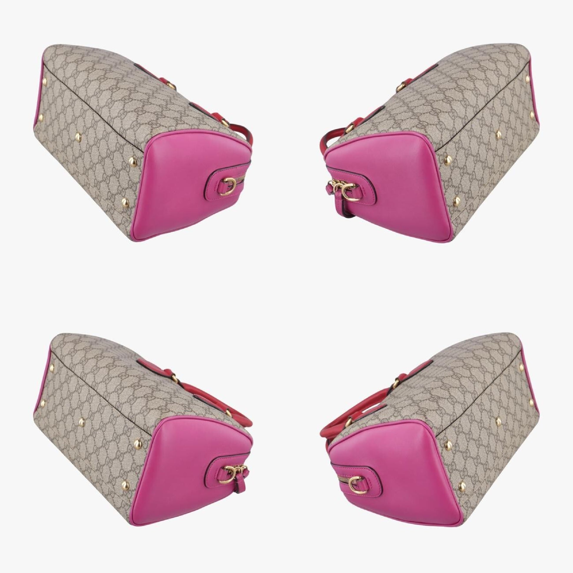 GUCCI GG Supreme Beige x Red x Pink PVC Coated Canvas 409529I019122943 Handbag