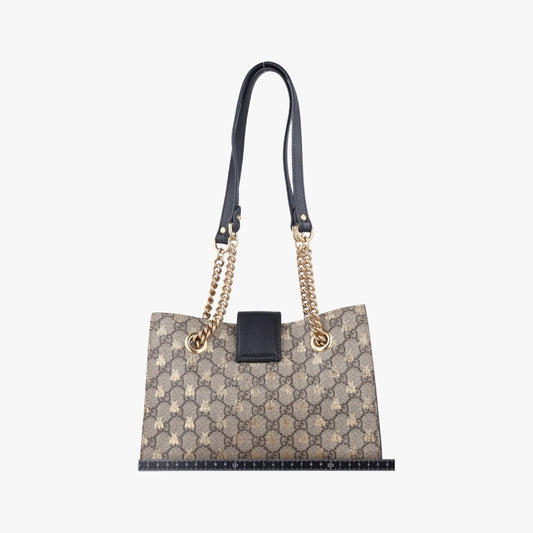 GUCCI Padlock Beige x Multicolor PVC Coated Canvas 498156G027658548 Shoulder Bag