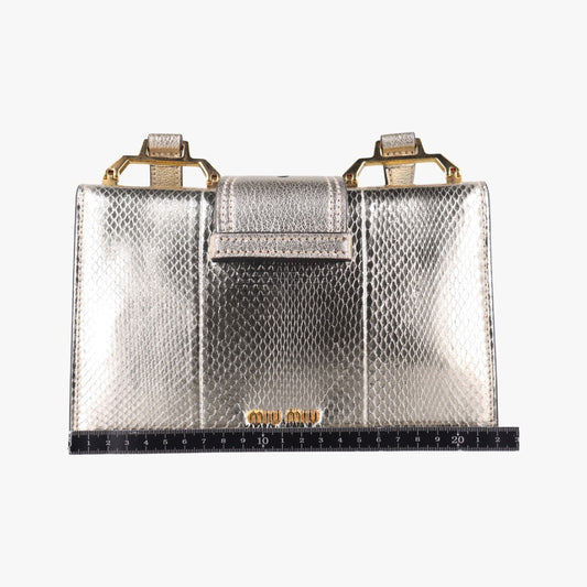 miu miu Miu Mew Lady Light Gold Leather 5BH609235 Shoulder Bag