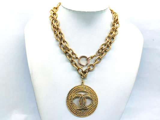 CHANEL Cocomark Mesh Necklace 28 Necklace