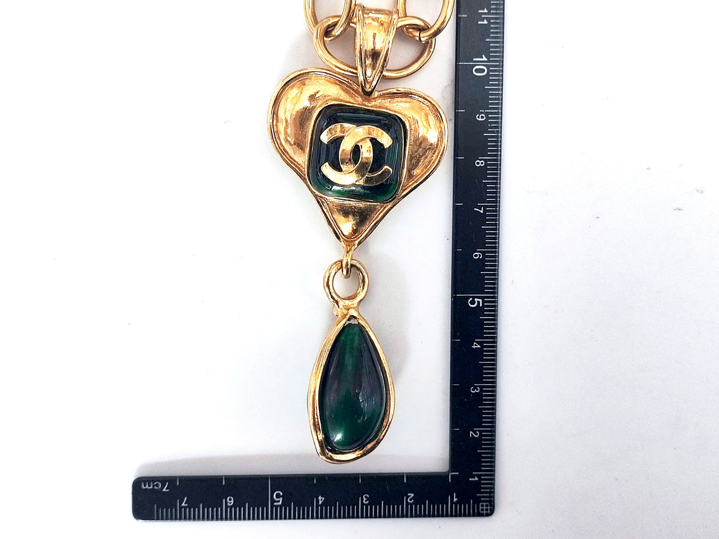 CHANEL Gripore Heart Swing Necklace 95P Necklace
