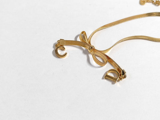 Dior DIOR Dior Choker Ribbon CD Logo Silver Bracelet/Bangle