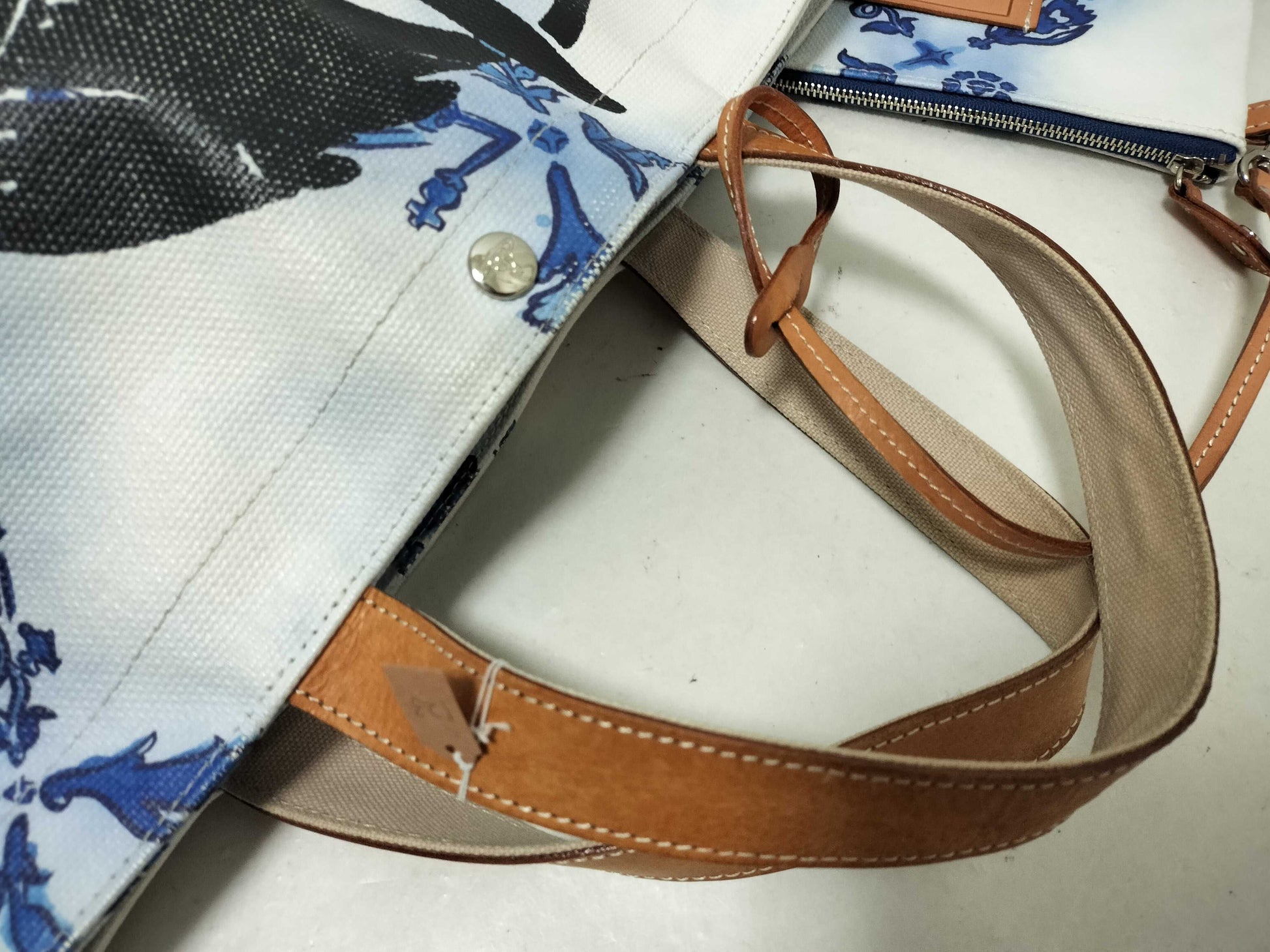 Vivienne Westwood Handbag Tote Orb Bird Blue Handbag