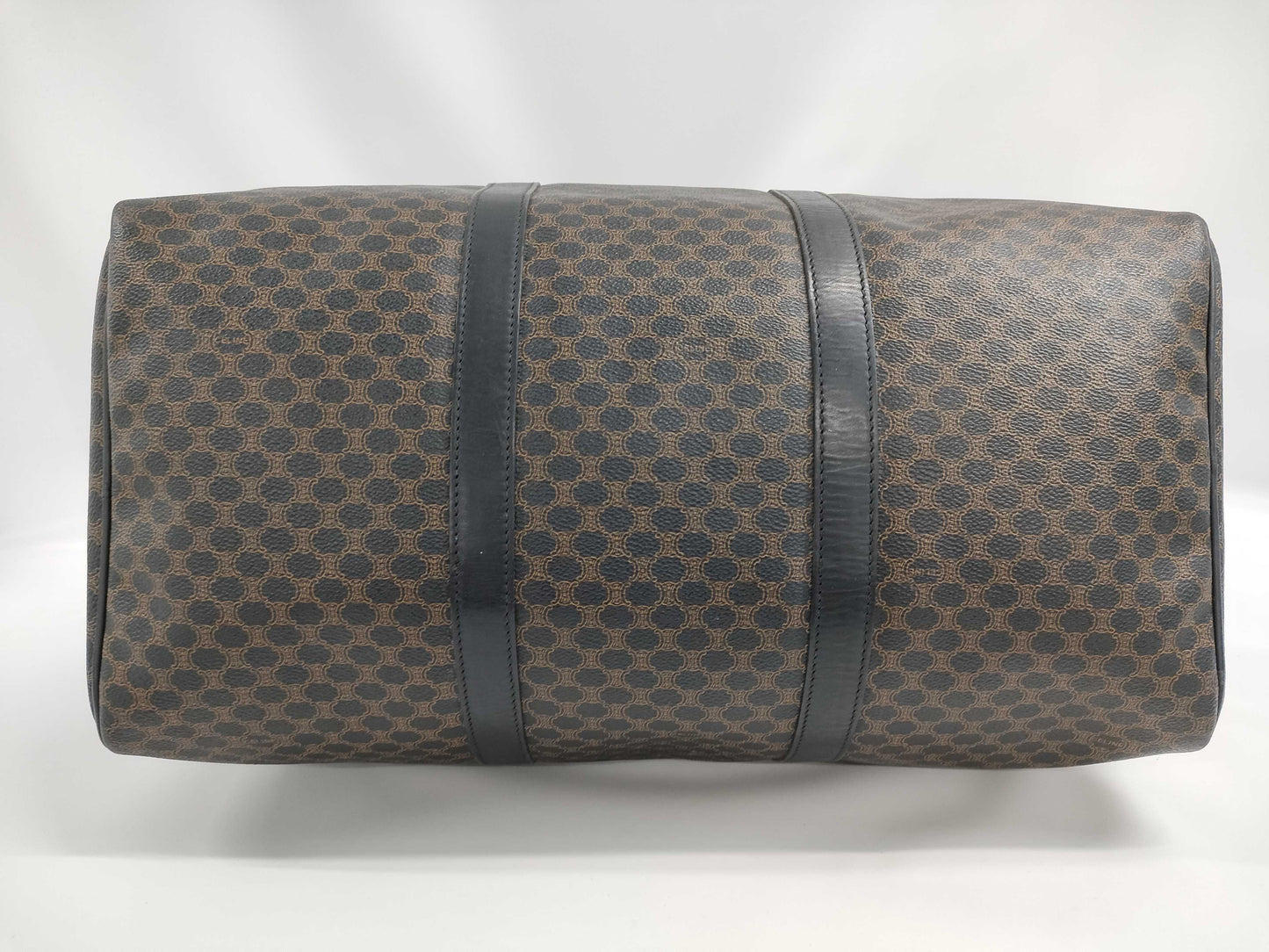 CELINE Celine Macadam Black PVC Boston Bag