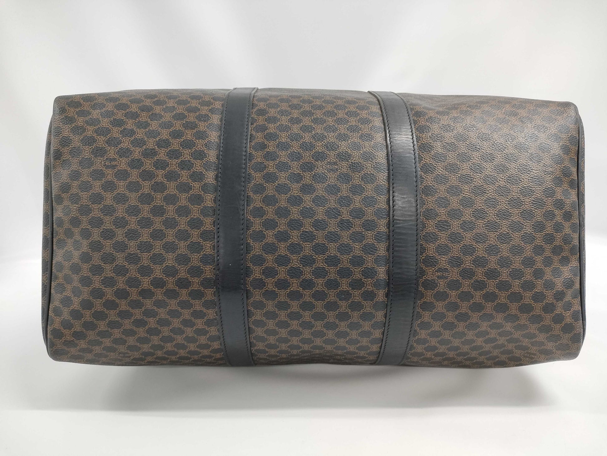 CELINE Celine Macadam Black PVC Boston Bag