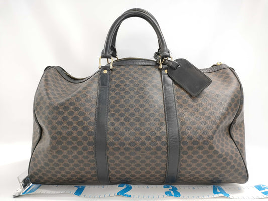 CELINE Celine Macadam Black PVC Boston Bag