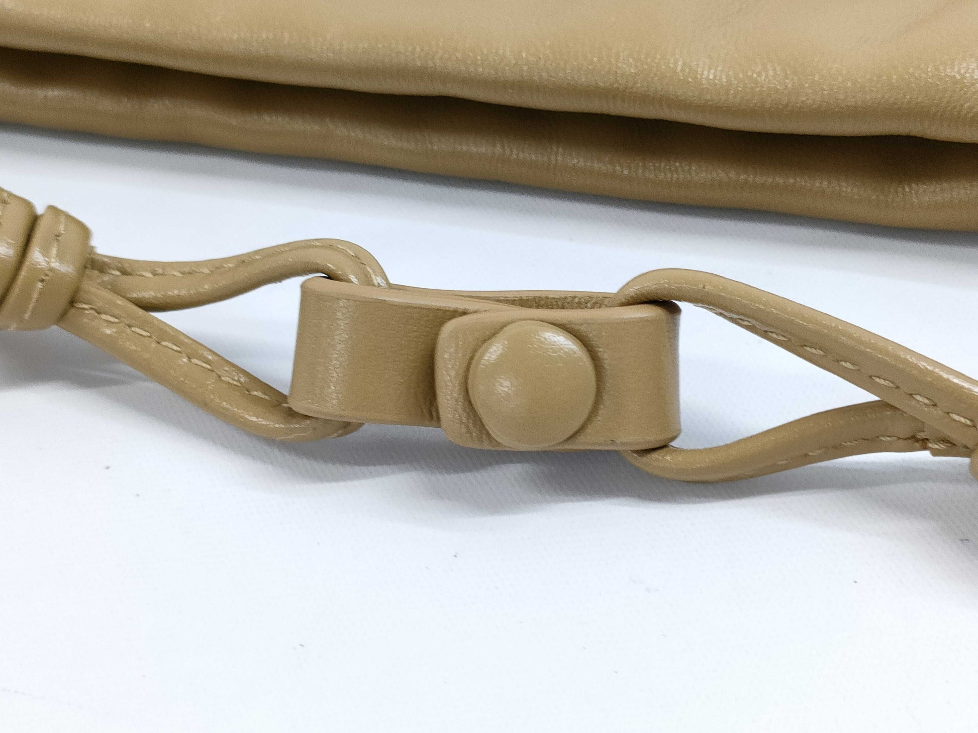 BOTTEGA VENETA Drawstring Clutch Bag Light Brown