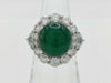 Emerald Cat's Eye 10.24ct D2.78ct Pt900 17.1g Ring