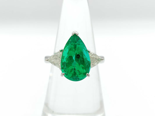 E4.80ct D0.783ct Pt900 8.7g Ring