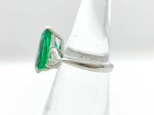E4.80ct D0.783ct Pt900 8.7g Ring