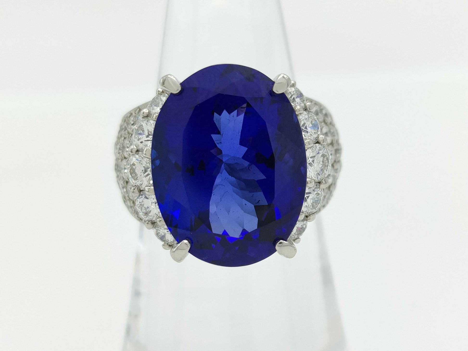 TZ12.84ct D2.50ct Pt900 21.1g Ring