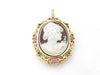 Shell Cameo S0.45ct G0.21ct D0.07ct K18 16.0g Pendant Top