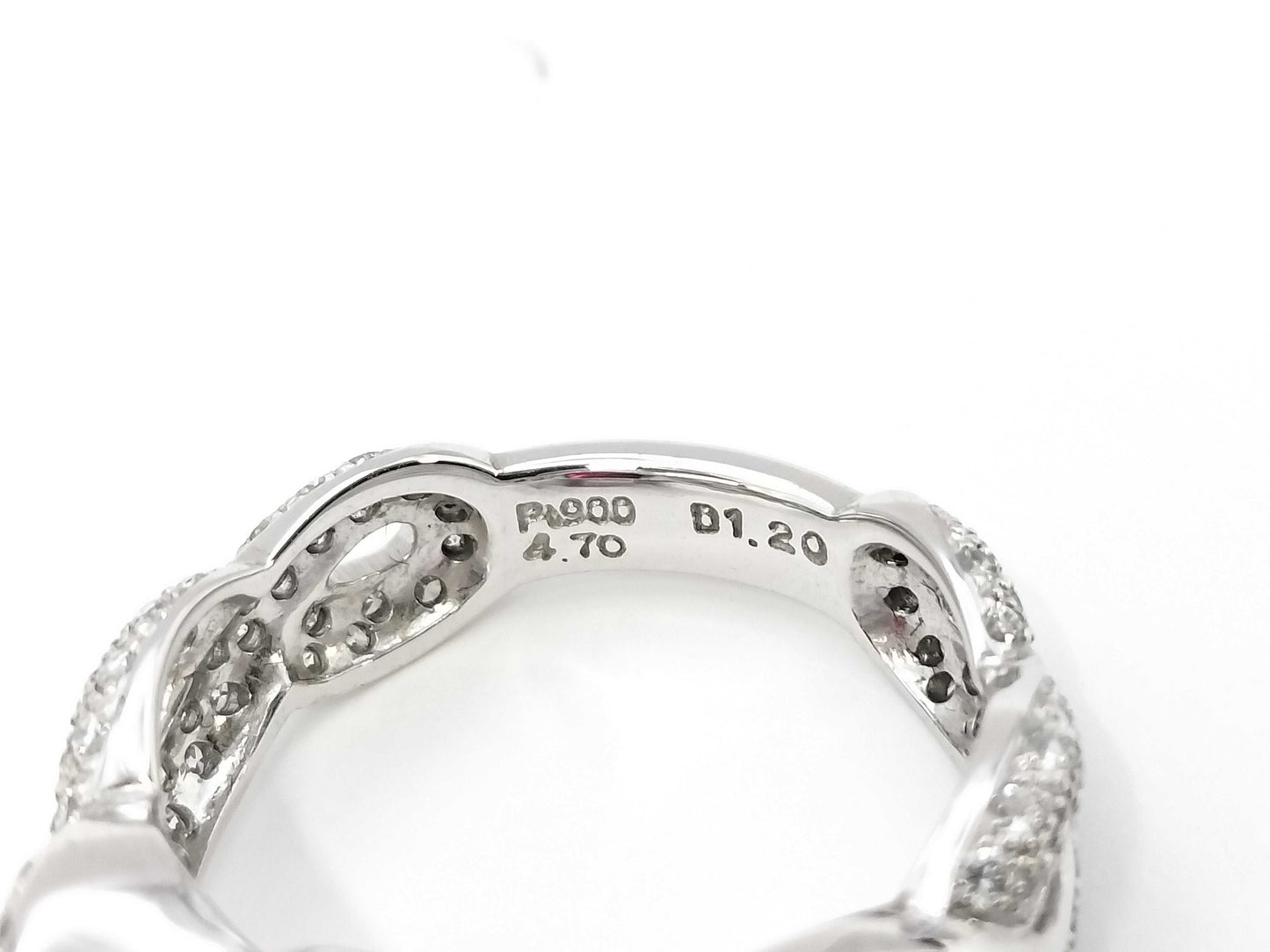 Rubellite 4.70ct D1.20ct Pt900 13.5g Ring