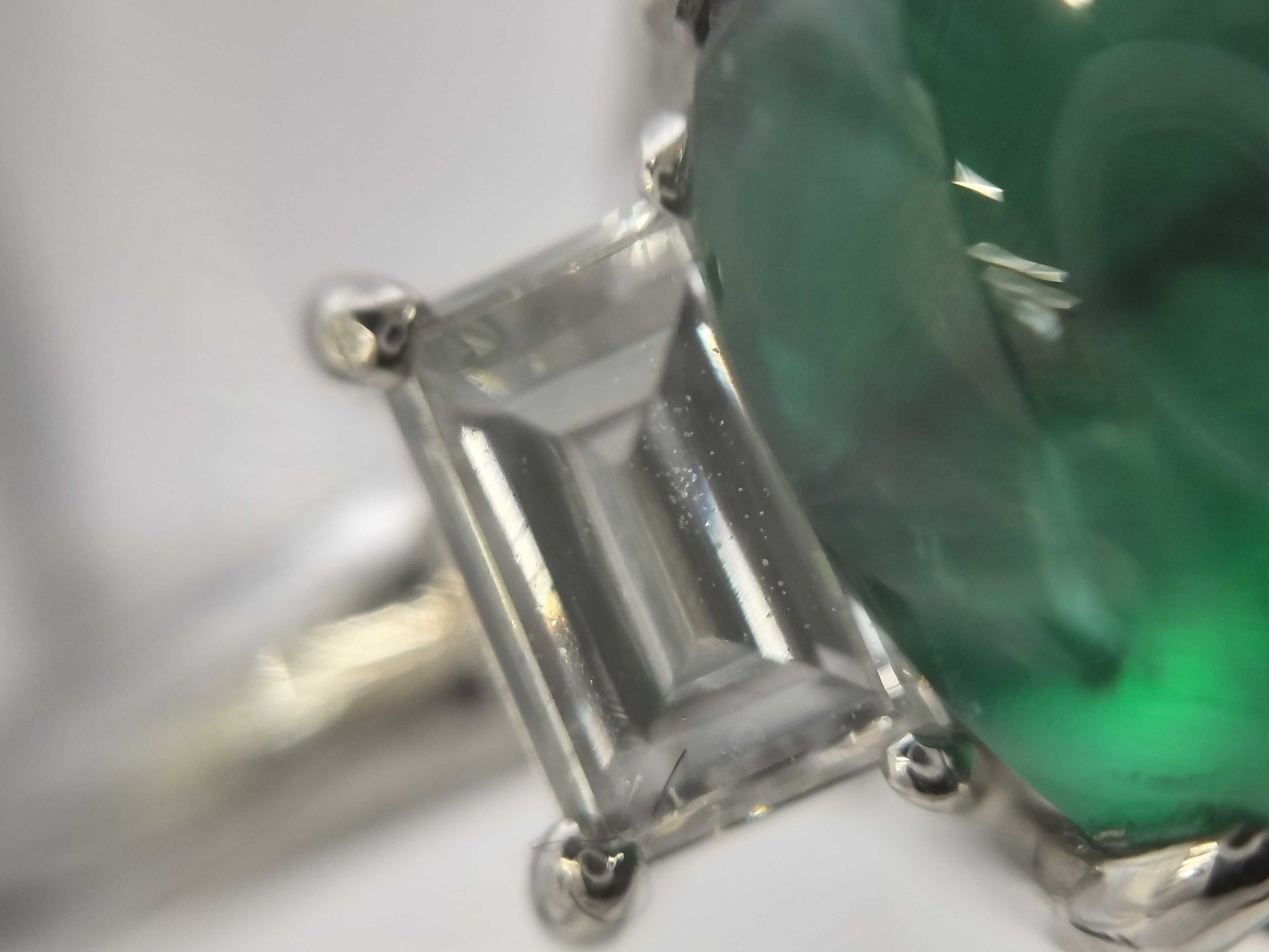 Trapiche Emerald 4.84ct D0.67ct Pt900 7.7g Ring