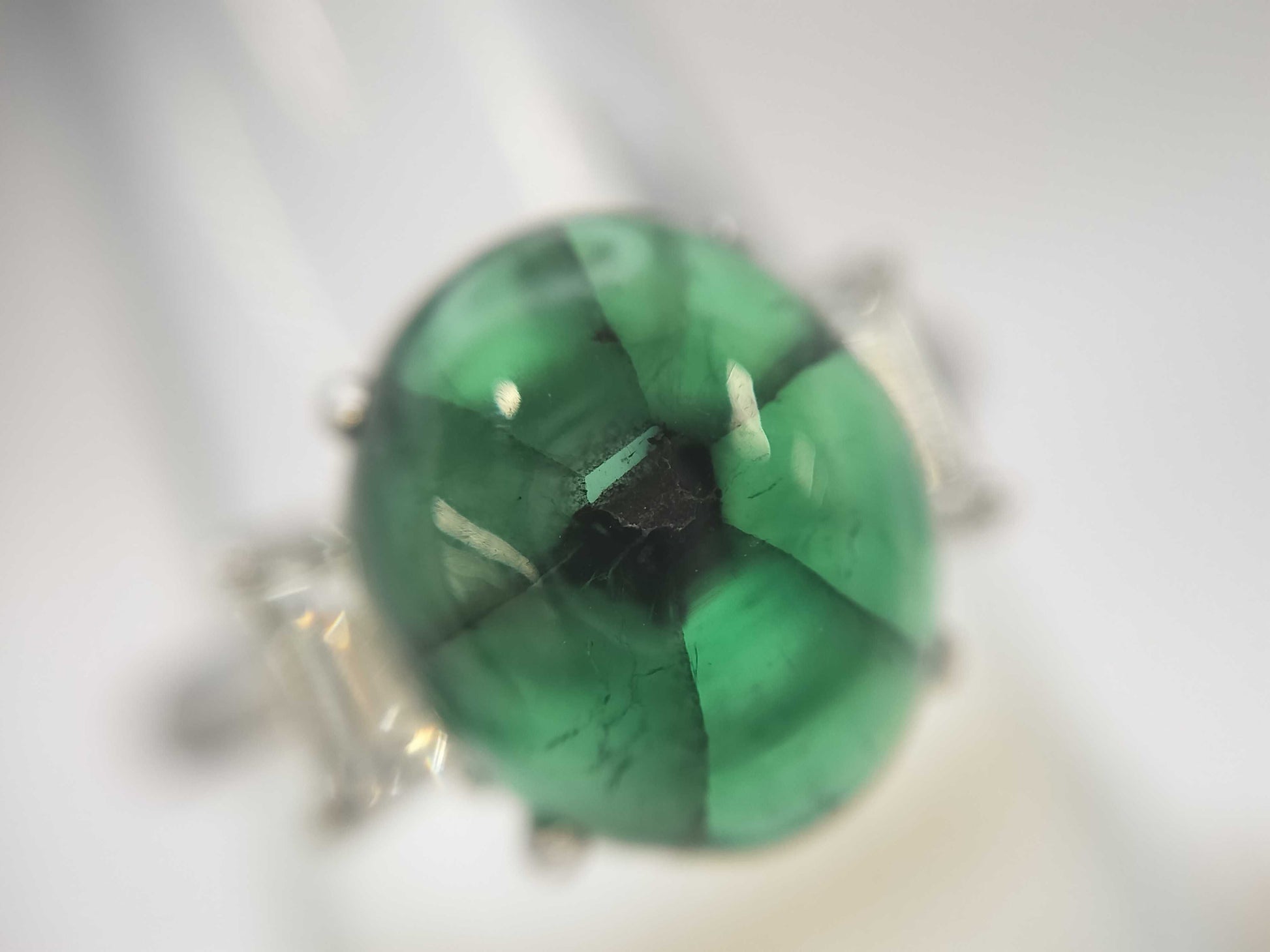 Trapiche Emerald 4.84ct D0.67ct Pt900 7.7g Ring