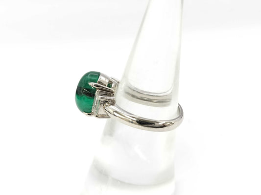 Trapiche Emerald 4.84ct D0.67ct Pt900 7.7g Ring