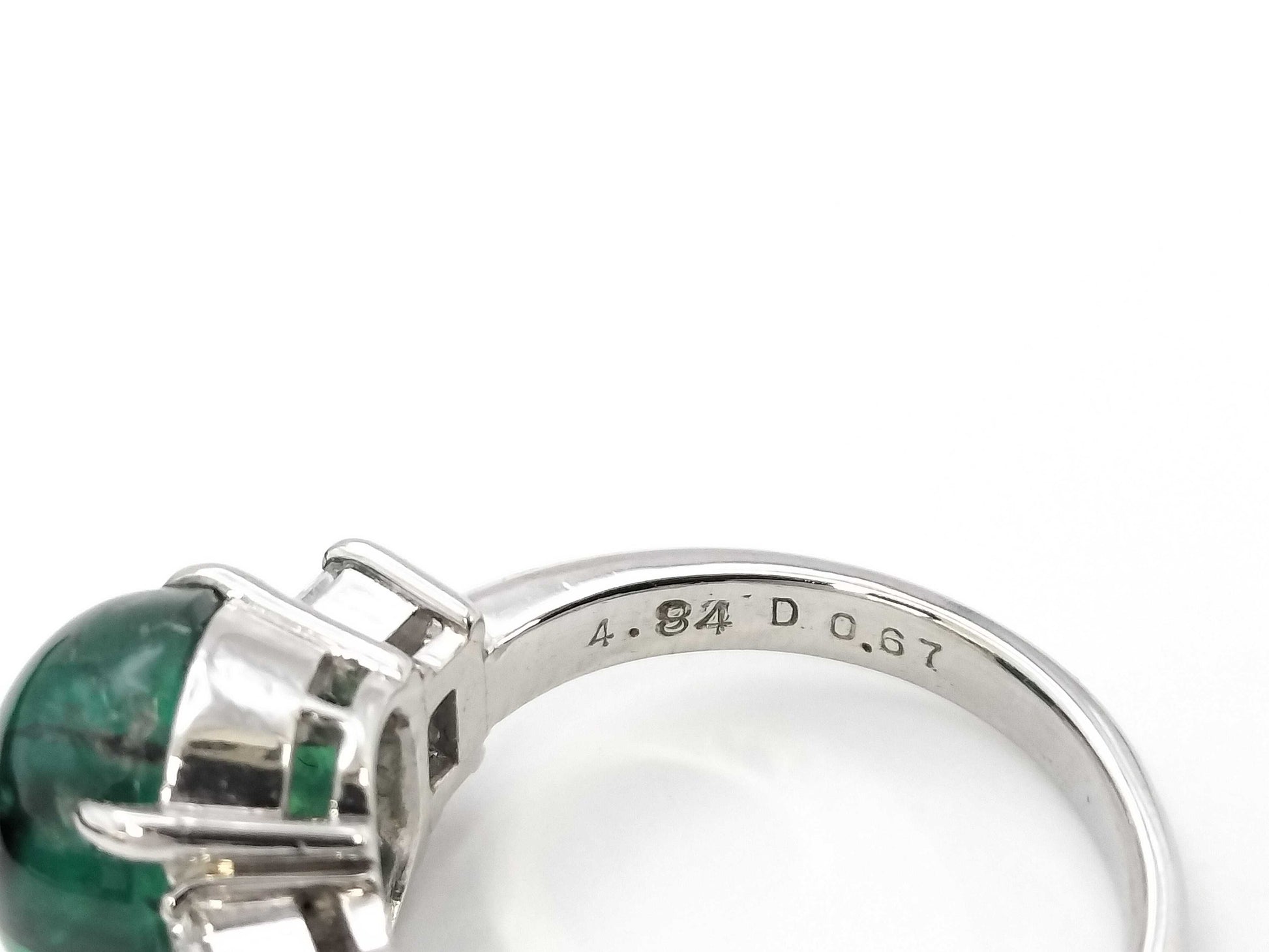 Trapiche Emerald 4.84ct D0.67ct Pt900 7.7g Ring