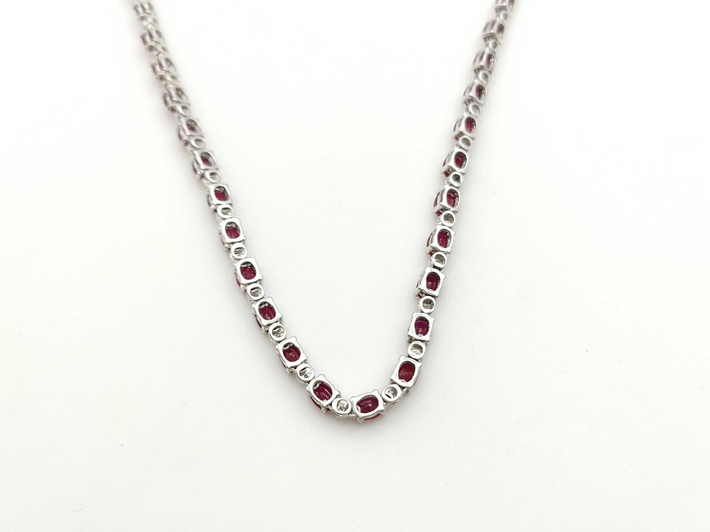 R14.32ct D0.73ct K17WG 17.2g Necklace