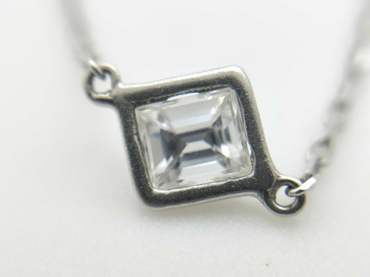 Station D2.50ct K18WG 4.2g Necklace
