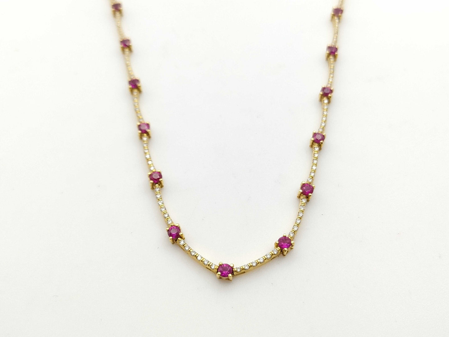 R2.80ct D1.00ct K18 14.7g Necklace