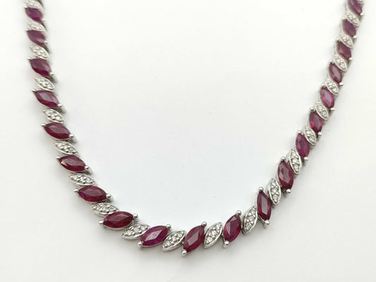 R16.60ct D0.97ct K18WG 41.6g Necklace