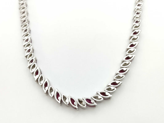 R16.60ct D0.97ct K18WG 41.6g Necklace