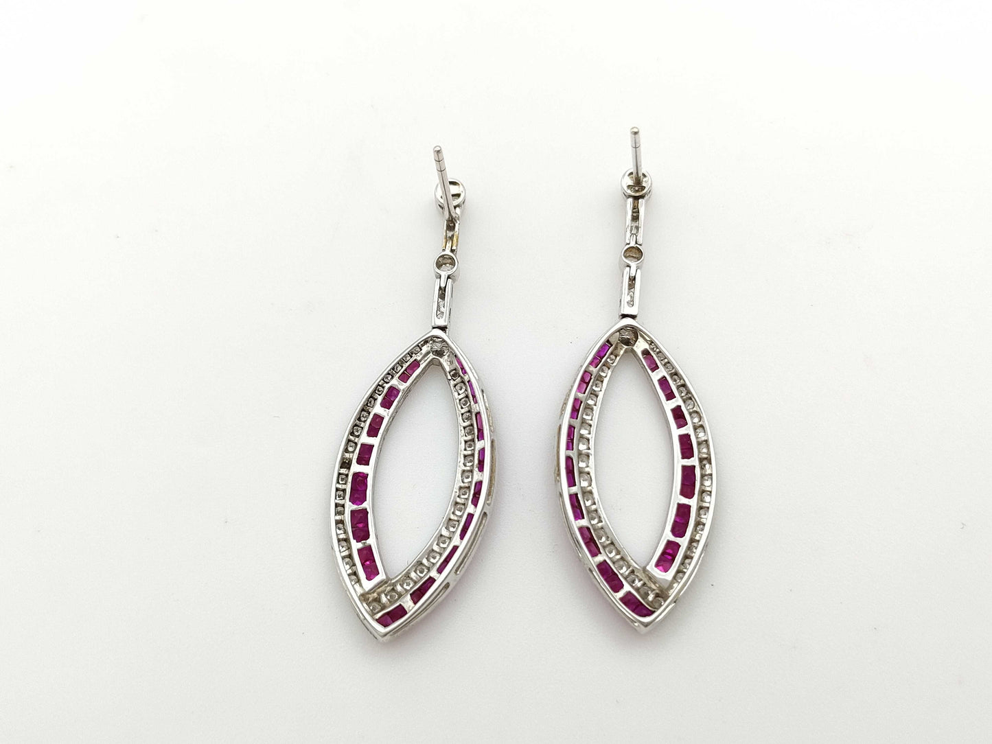 R3.25ct D1.05ct K18WG 5.6g Earrings