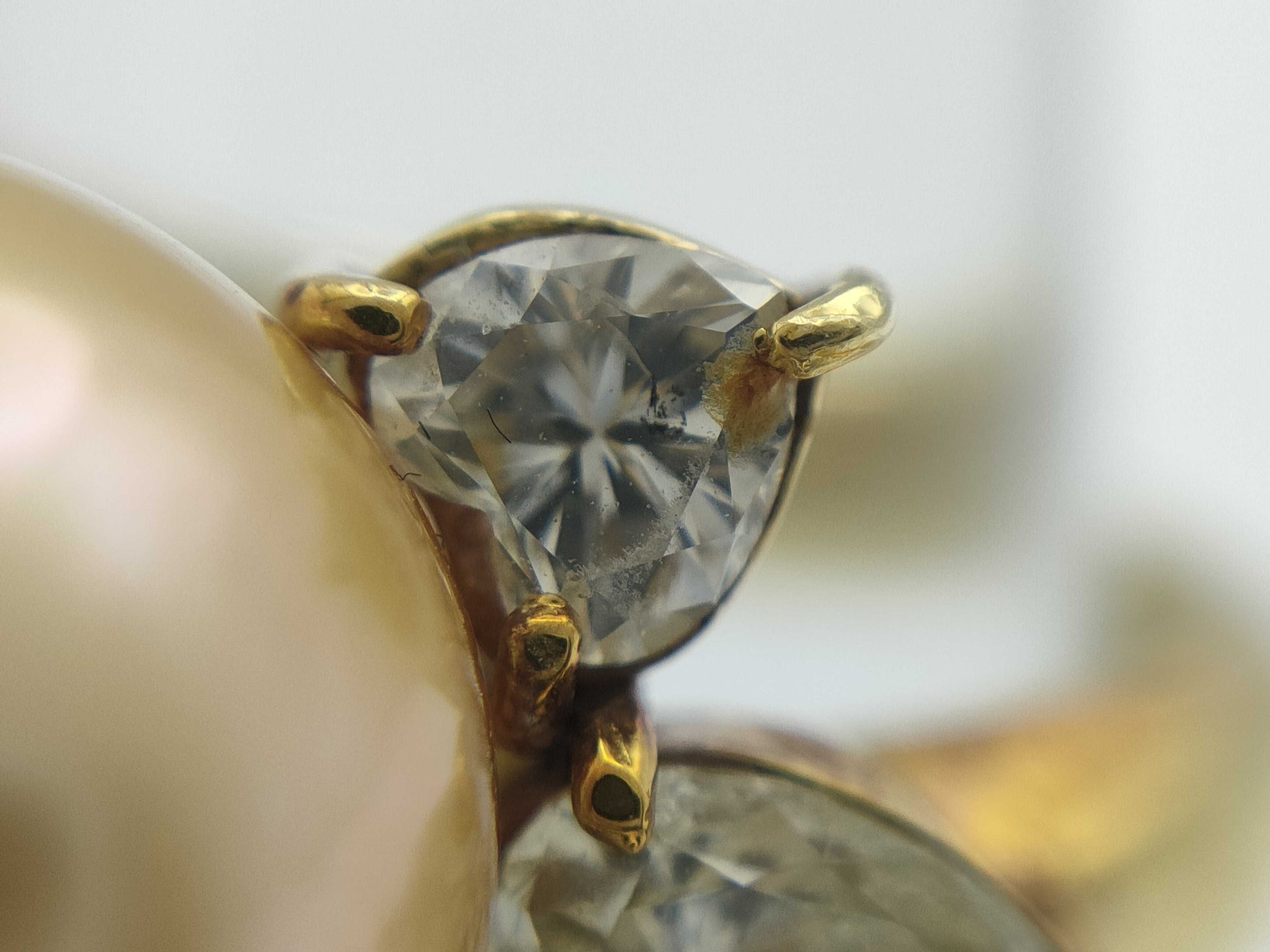 Pearl Diameter Approx. 11.7mm D1.343ct K18 8.7g Ring