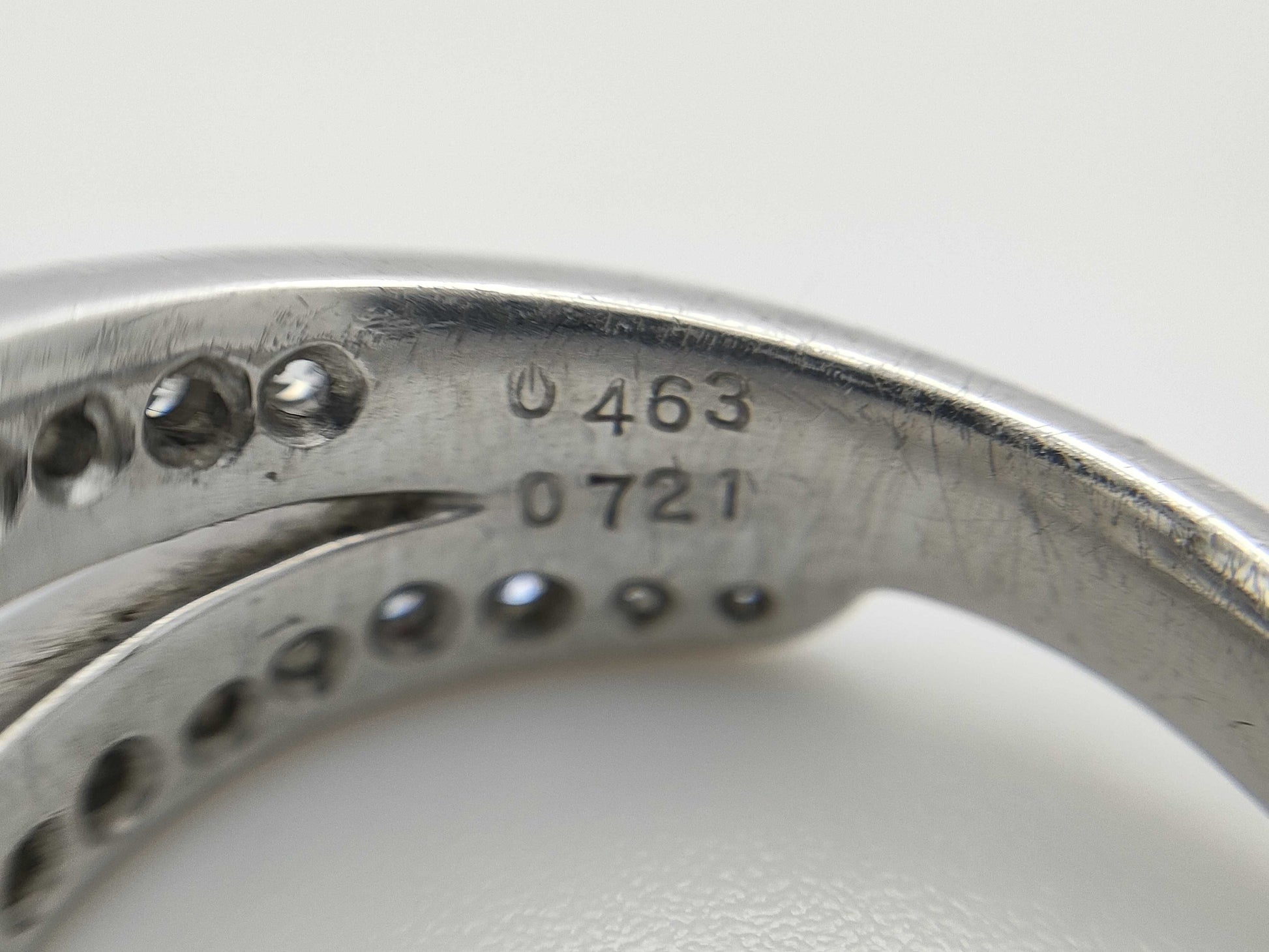 D0.463/0.721ct Pt900 11.0g Ring