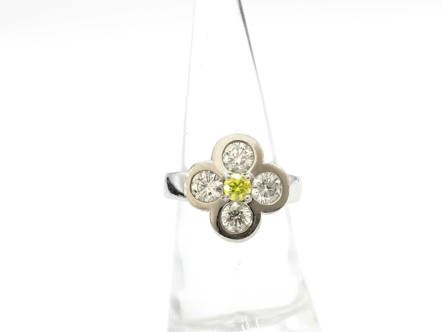 D0.193ct FD1.28ct Pt900 10.6g Ring