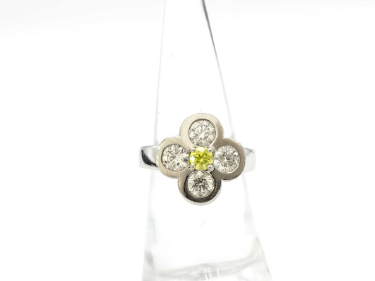 D0.193ct FD1.28ct Pt900 10.6g Ring
