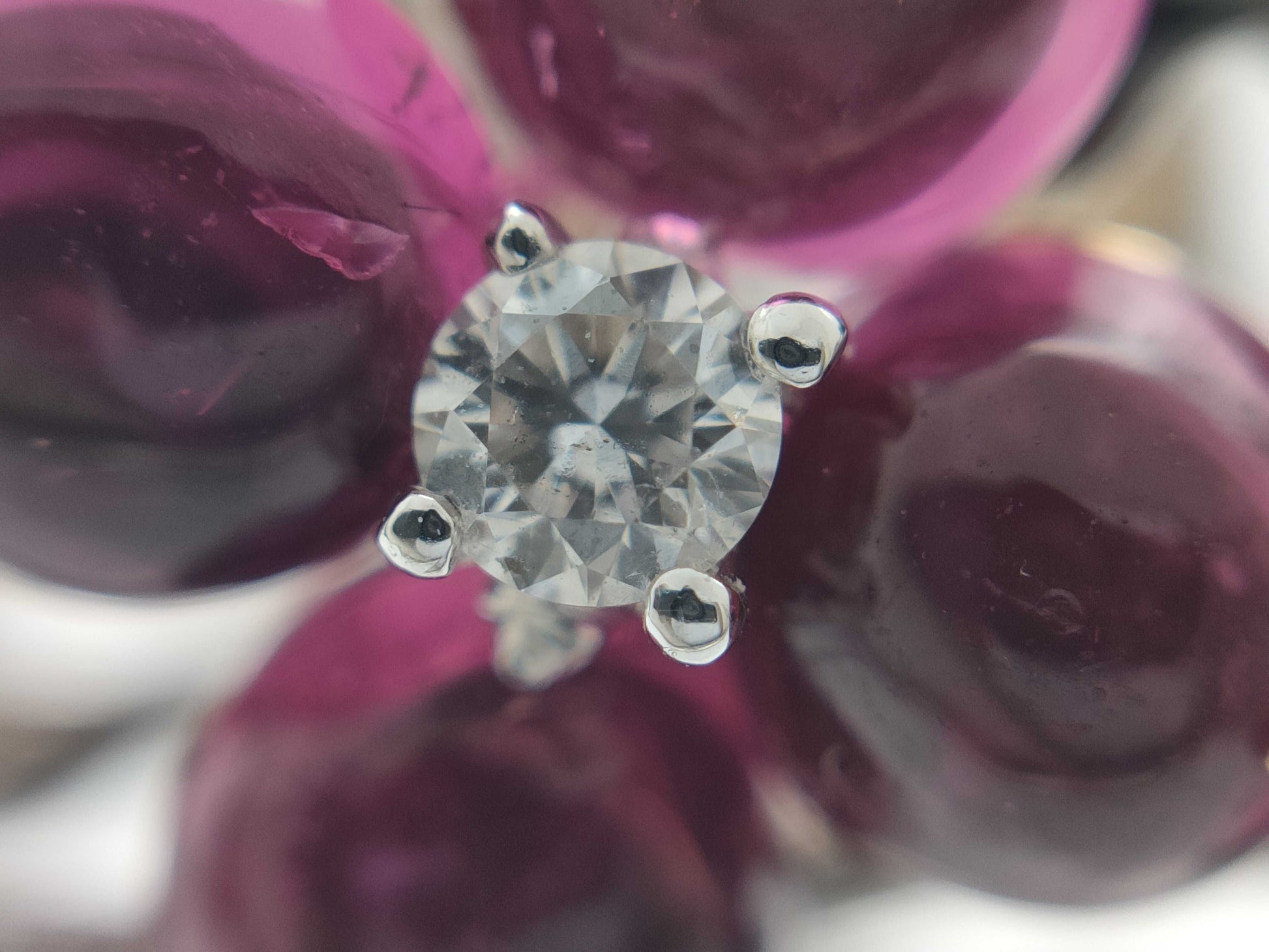 Colored Stone Diamond 6.52 Engraved 750 12.9g Ring
