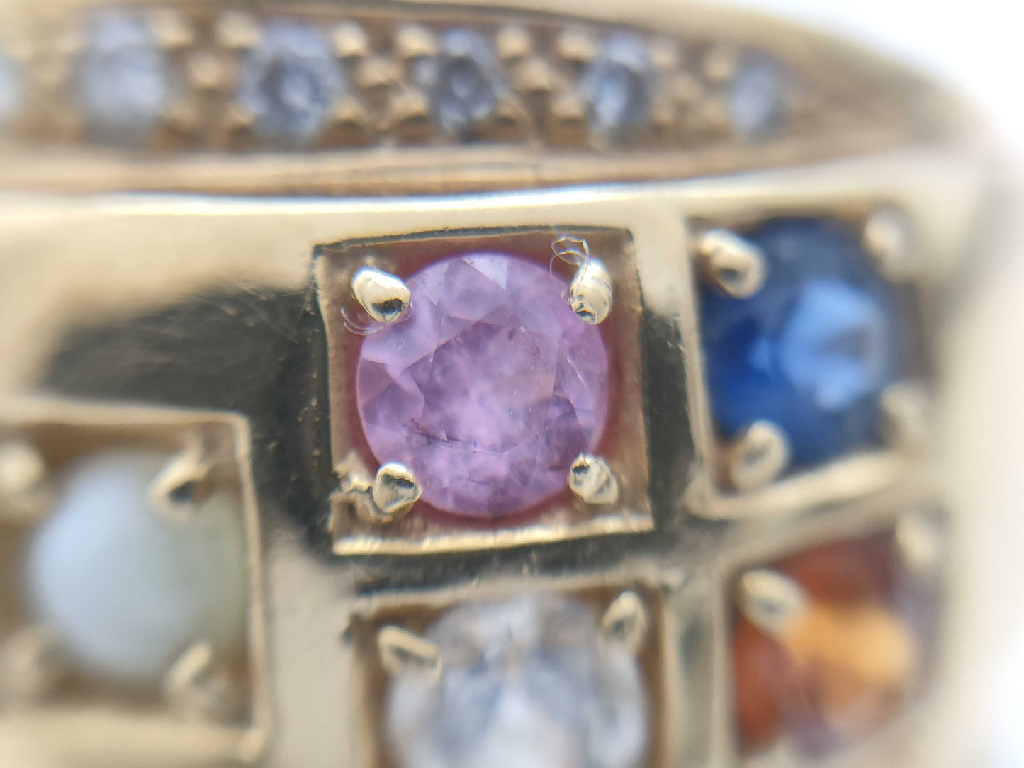 Colored Stone Diamond K18 9.0g Ring