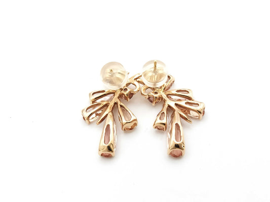 Imperial Topaz 2.60/2.60ct K18 5.2g Earrings