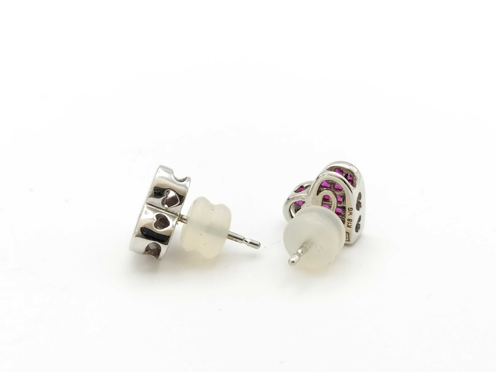 Ruby K18WG/WGK14 2.7g Earrings