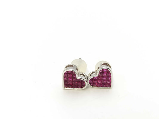 Ruby K18WG/WGK14 2.7g Earrings