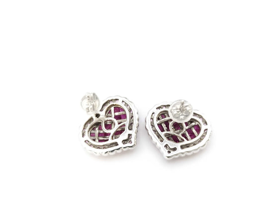 S1.29/1.29ct K18WG/K14WG 4.5g Earrings