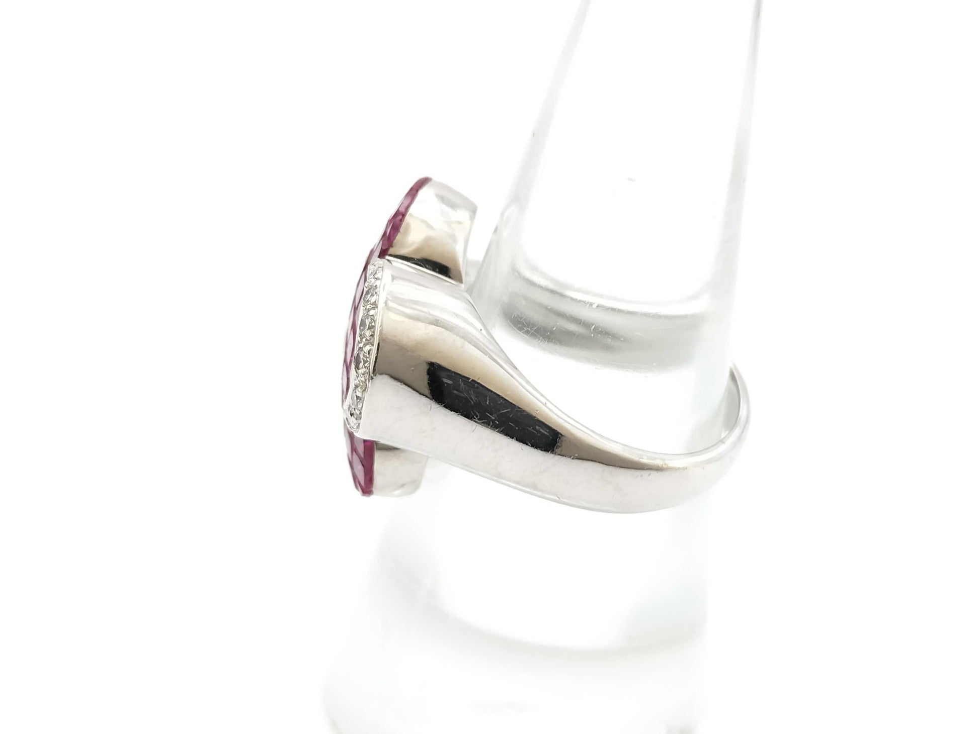 R6.65ct D0.20ct K18WG 10.1g Ring