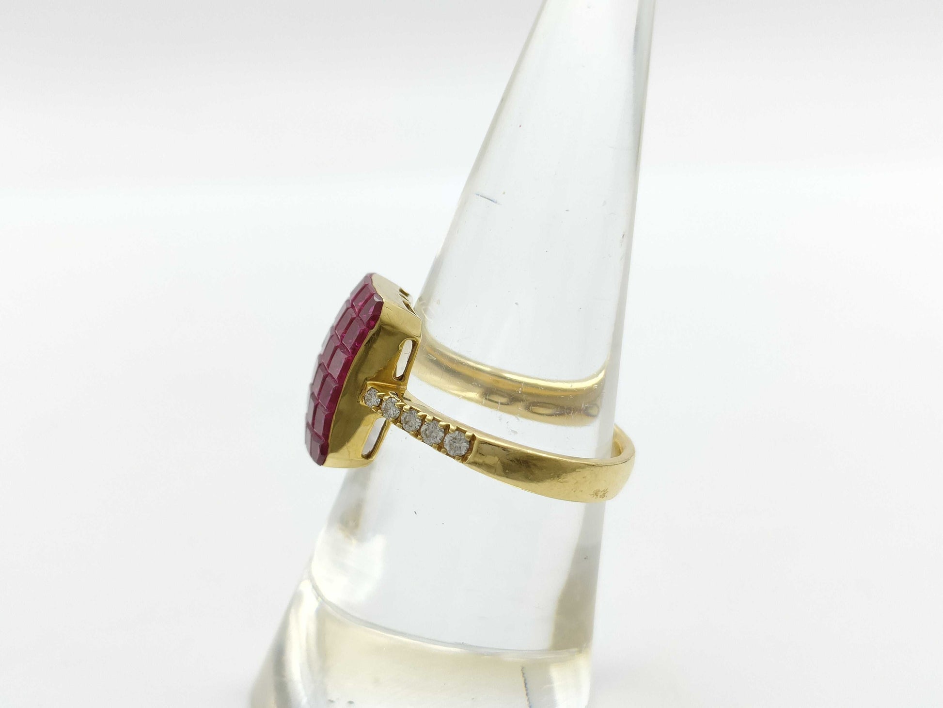 R3.06ct D0.14ct K18 5.3g Ring