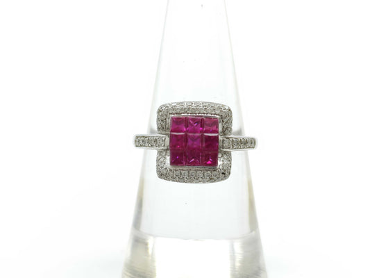 R1.30ct D0.34ct K18WG 5.0g Ring
