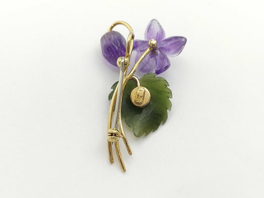 Colored Stone 750 4.5g Brooch