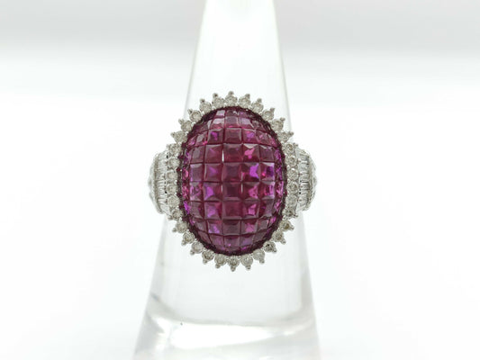 R2.28ct D0.95ct K18WG 7.9g Ring
