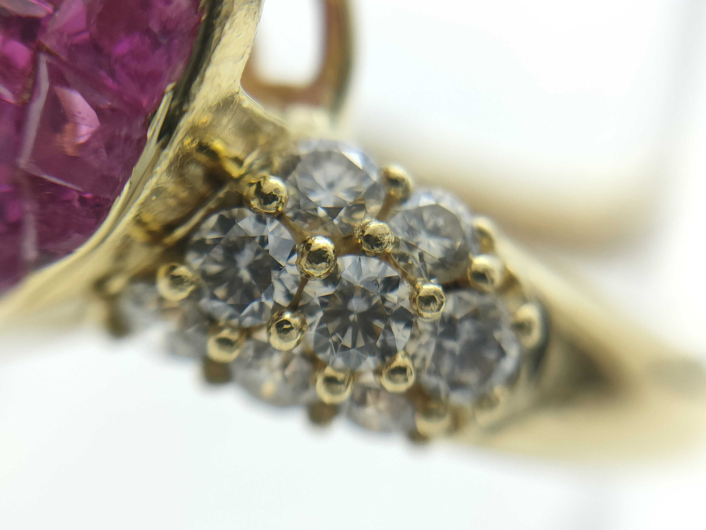 Colored Stone 2.80ct D0.40ct K18 5.9g Ring