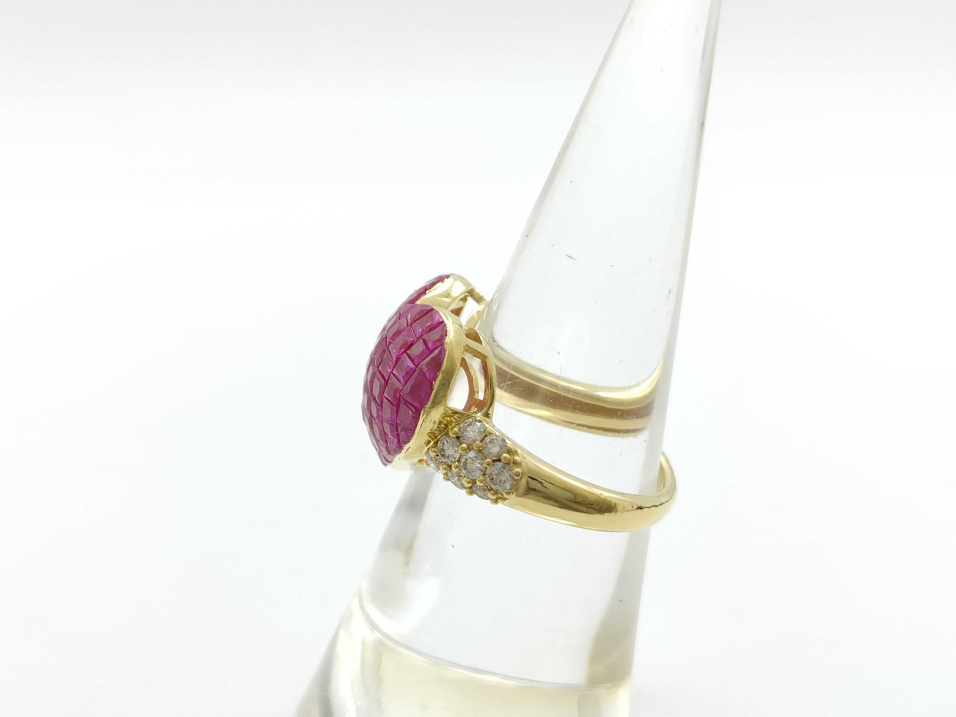 Colored Stone 2.80ct D0.40ct K18 5.9g Ring
