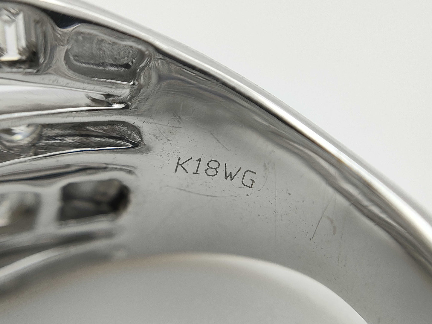D3.26ct K18WG 9.9g Ring
