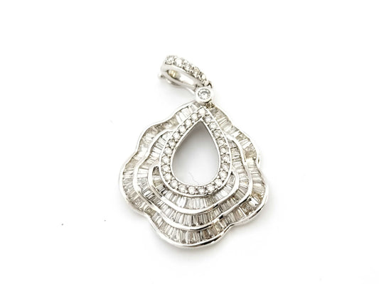 D1.17ct K18WG 4.0g Pendant Top