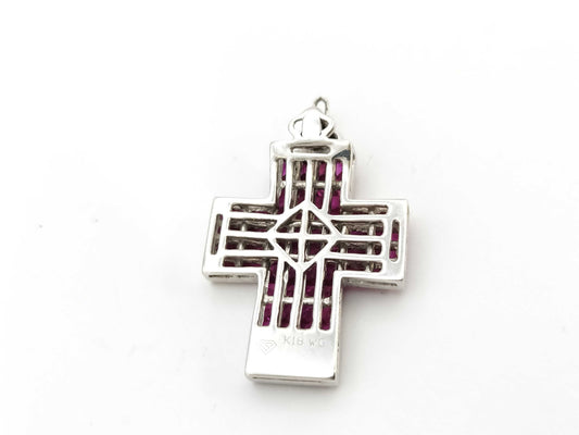 Cross Ruby Diamond K18WG 5.4g Ring