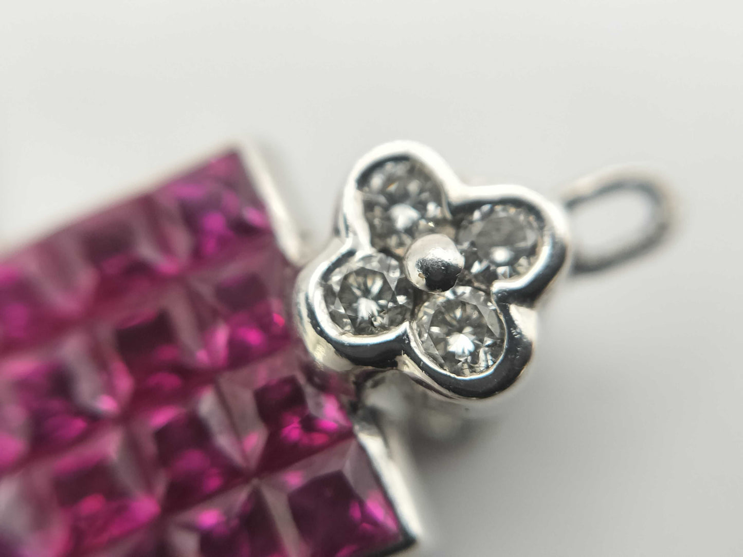 Cross Ruby Diamond K18WG 5.4g Ring