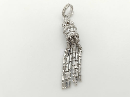 D1.54ct K18WG 5.9g Pendant Top